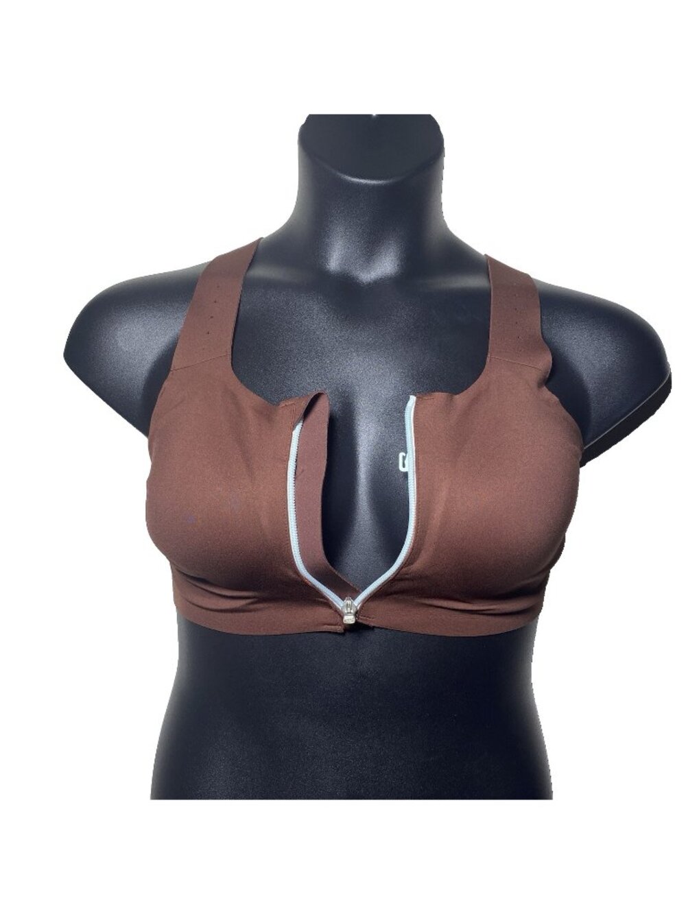 Brooks 32DD/E Dare Zip Front Run 2.0 Run Raisin Ice Blue Copper Molded Sports Br